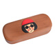 Boîte de verres portable pour les femmes avec des lunettes de soleil à grains de bois de niche rétro littéraire en bois