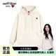 Charles Heart and Wang Churan's same style velvet cardigan hooded sweatshirt for men and women simple top casual jacket light khaki M