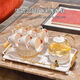 The shopkeeper is a light luxury house moves to a new home cup set for home living room kettle water cup cream style tea set wedding dowry 1 cup 1 dish 1 spoon ordinary packaging 1047