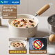 Meiling ceramic milk pot, non-stick pot, baby food supplement pot, hot milk pot, household instant noodle pot, stir-fry soup pot 20cm
