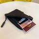Sanqihu niche multifunctional passport bag ID storage bag travel portable waterproof coin wallet card bag black