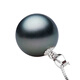 Fat Donglai's same style Tahitian pearl pendant seawater black pearl pink silver pendant perfect round white pearl white 9-10mmx45cm
