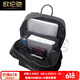 Oulunchi (Oulunchi) Leder -Rucksack für Männer große Kapazitätsgeschäftsreise 2025 Neue First Layer Cowide Schoolbag für Männer Reisen Rucksack Schwarz 32*14*44 cm