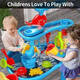 OTHER/Other children's water curtain waterfall play table play pool sand table indoor and outdoor multi-function beach toy trolley dump truck color box [number] blue water play beach game wall-9905