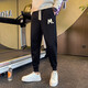 Septwolves (Septwolves) Broken Code 2025 Herren Sommer Neue Neun-Punkte-Modemarke Herrenhosen Casual Thin Slim Sports Hosen Black K11155 M 115Jin [Jin entspricht 0,5 kg]