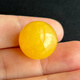 Yuzhi 1 item 1 certificate 1 shot natural raw ore Russian material unoptimized beeswax amber round beads single bead with beads 18.9mm