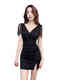 Yunguan club nocturno ropa vestida sexy bellezas femeninas ktv de noche vestida de spa batio técnico de trabajo ropa moderna 3883 sugerencia de negros 8 80-95Jin [Jin equivale a 0.5 kg] tamaño universal