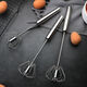 Stainless steel egg whisk egg whisk manual household cream whipping semi-automatic egg mixer kitchen baking press and rotate * reduce wrist pressure - large size 1