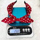 SNQP children's Hong Kong style retro nostalgic female red headband, versatile wave headband, hair accessories, ear clips, sunglasses accessories, Hong Kong style spotted bow headband, 1 piece, red
