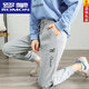ROMON brand casual pants for women, extended version of wardrobe pants, extended version of tall autumn and winter long super thick pants, black 9923 normal version, spring and autumn single style S 85-95Jin [Jin equals 0.5 kg]