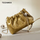 Tianmeiyi Bag féminin Sac nuage de vache de vache Nouveau sac plié chinois plié petit sac à balle en or sac d'anniversaire cadeau pour petite amie Olive Green