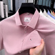 Classic Car (LAOYECHE) high-end pure cotton short-sleeved shirt for middle-aged and elderly men's summer casual solid color real pocket fashion shirt professional top AN-15261 light blue M