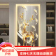 Chengzai Fugui Elk Wohnzimmer Dekoration Malerei Leicht Luxusatmosphärische LED-Leuchten direkt gegenüber der Tür Wandmalerei Malway Flur Hängende Malerei T12859 50*100 (vorgeschlagen 0,7-0,8 Meter Wand 5