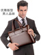 
Seven Wolf genuine leather briefcase men's bag 2025 new one-shoulder crossbody bag business men's bag cowhide bag handbag men's backpack brown-gloss genuine leather #2#