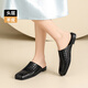 ZHR top layer sheepskin slippers for women in summer retro muller style semi-drag women's outer wear commuter women's shoes S677 noble black 37