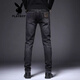 
Playboy (PLAYBOY) Hong Kong high-end black and gray jeans men's slim feet trendy brand 2025 summer new elastic casual pants men 1048 black 28