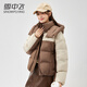 Snow Flying (SNOWFLYING) thickened down jacket short women's 2025 new fashion contrast color simple casual small winter warm jacket