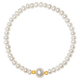 Saturday Lucky Yellow 18K Gold Pearl Bracelet Birthday Gift for Women X1912917 Chain Bun Beads About 4.5mm 17cm