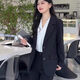 FANAOGE small suit suit for girls, a complete set of college defense interview work clothes, formal professional attire, three-piece suit, formal suit + white shirt + trousers with shoulder pads L recommended 110-120 Jin Jin equals 0.5 kg Urgent items will be sent on the same day - contact customer service for SF Express
