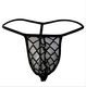 Men's Sexy Underwear Men's Special Thong Transparent Mesh T-Pants Showing Buttocks and Flirting Black M