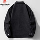 
Pierre cardin jacket men's spring and autumn trendy brand loose work jacket men's lapel casual high-end clothes black XL