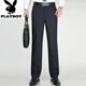 Playboy (Playboy) Nuevos pantalones casuales de seda de seda de verano de verano pantalones sueltos de cintura alta de mediana edad de mediana edad F9901# azul marino 33 (2 pies 6 cintura circunferencia)