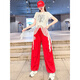 
Diligent Jazz Dance Clothing Women's Suit Adult Summer Thin Trail Dance Top Lace Spliced ​​Square Dance Casual Bouquet White Pants 6627 M [80-105Jin[Jin equals 0.5 kg]]