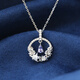 DL 1998 Fat Donglai quality tanzanite necklace <Wangshu> original design moon silver gentle star exquisite niche lock chain length about 40 4 4cm three sections adjustable