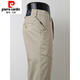 Pierre cardin 2025 original single men's casual pants summer thin pure cotton loose straight solid color business trousers men's trousers new light khaki 6625-2 33