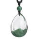 Natural green ghost pendant authentic Brazilian old mineral materials treasure pot pyramid green ghost necklace pendant certificate 13794 Caiyuan Guangjin