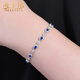 Haikai Sapphire Bracelet Sri Lanka Royal Blue Bracelet 18K Gold Diamond 520 Valentine's Day Birthday Gift for Wife 2.76 Carats Selected/Royal Blue