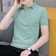 Hailan Summer Solid Color Revers Revers kurzärmeliges Polo-Hemd trendy vielseitiges Geschäft Casual Krawatte Halbärmel T-Shirt Herrenkleidung Rauchgrau Qy686 2xl