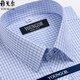 
Yager flagship official store Men's short-sleeved shirt summer cotton free ironing middle-aged casual business professional formal wear plaid lining Short-sleeved blue DX6630 41