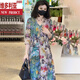维多利亚的格调法式气质V领碎花连衣裙女2025新款夏季新款亲肤飘逸度假风长裙子 碎花连衣裙 S 建议100斤以内