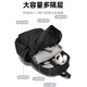 恒源祥双肩包男通勤初高中大学生书包大容量旅游背包短途出差电脑旅行包 黑色