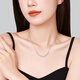 Chao Acer Explosive Blonde Beads Platinum Necklace Women's PT950 Set Clavicle Chain as a Gift for Girlfriend, Priced at RMB 590, 5.1g, Chain Length Approximately 45cm