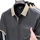 DVW International Herrenbekleidungsmarke T-Shirt Herren Kurzarm 2025 Sommer Daddy's Kleidung gestreift koreanische Mode Casual Polo Halbärmel Black 2xl 54 150-165Jin [Jin gleich 0,5 kg]