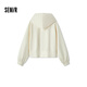
Semir jacket for women slim raglan sleeve jacket ins autumn loose letter hooded clothes casual style 107524108099