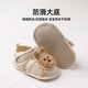 JOYNCLEON baby toe-cap sandals summer soft sole breathable baby boy toddler shoes 0-6-12 months baby girls cloth shoes cloth bottom rabbit sandals 11.5 cm inner length