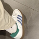 阿迪达斯 （adidas）Samba OG 德训鞋女士新款白绿蓝休闲板鞋 IH4882 白色IH4882 （） 35.5