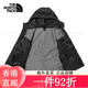 The North Face three-in-one jacket for women's outdoor sports fleece liner waterproof and warm jacket 24 autumn and winter new 7QW6 4H0 4H0/black S/155 (recommended to take a larger size)