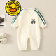 G.DUCKKIDS品牌童婴儿衣服新款秋装新生儿哈衣长袖可爱宝宝连体衣爬服春秋款 6221 黄色 80cm