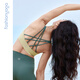 Common sage yoga elegant cross beautiful back one cup BRA zero sense sports fitness breathable underwear women's top FY14110 Yunhuang L