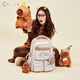 Cnoles Cnoles Sleepy Mochila para mujeres con mochila de niños de Kapibala Sexy para niñas de secundaria para Krill Apricot