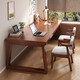 Solid wood leg desk home modern minimalist office desk computer table bedroom study table small apartment student writing desk solid wood leg walnut color 160*60 thickened single table