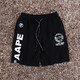 AAPA Camuflage Ape Cabeza de algodón pantalones cortos de algodón para hombres y mujeres Summer Fashion Marca suelta Pantalones de cinco puntos Pantalones deportivos 833# Black M 80Jin [Jin equivale a 0.5 kg] ~ 120jin [Jin equivale a 0.5 kg]