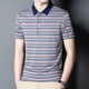 
Romon ice silk Polo shirt short-sleeved thin horizontal stripes cool business casual top Father's Day A829 red M 165 [Recommended 100-120Jin [Jin equals 0.5 kg]]