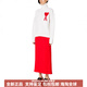 AMIPARISFW22纯色爱心图案羊毛高领长袖套头毛衣男女同款白色推荐 白色 XXS