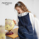 Mamimaca MOMOCO Vestido para niñas Mamoco Primavera y otoño Moda Denim Vestén Denim Azul 120
