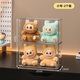 KAMAN Labubu display box transparent acrylic shelf labubu enamel doll doll Bubble Mart figure display cabinet transparent small size - dustproof 2 pieces